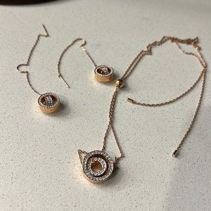 Swarovski crystal earrings and matching necklace